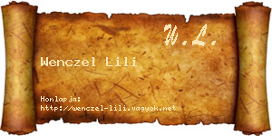 Wenczel Lili névjegykártya